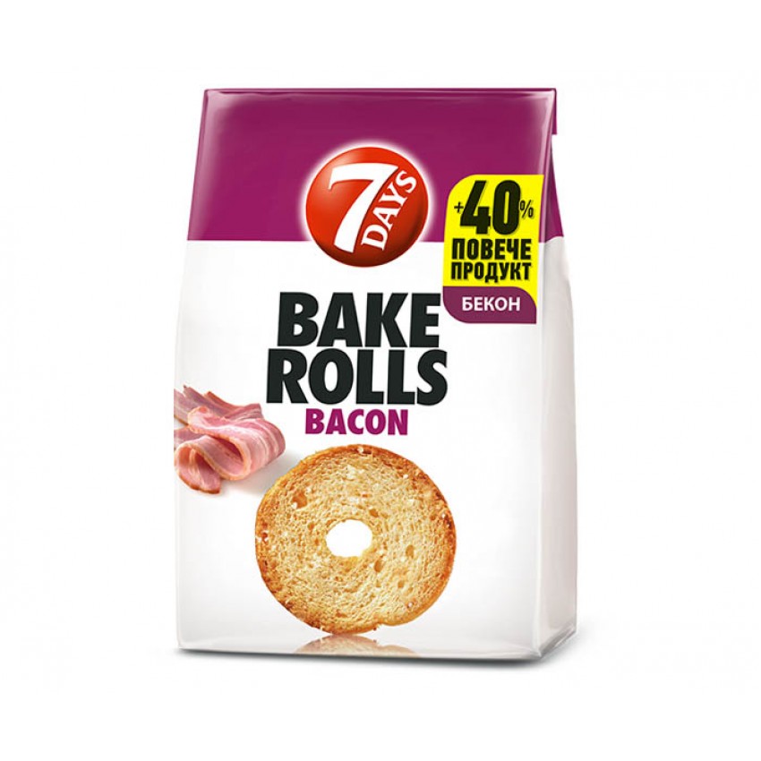 Чипита България 7 Days Bake Rolls Бекон - 112 гр.